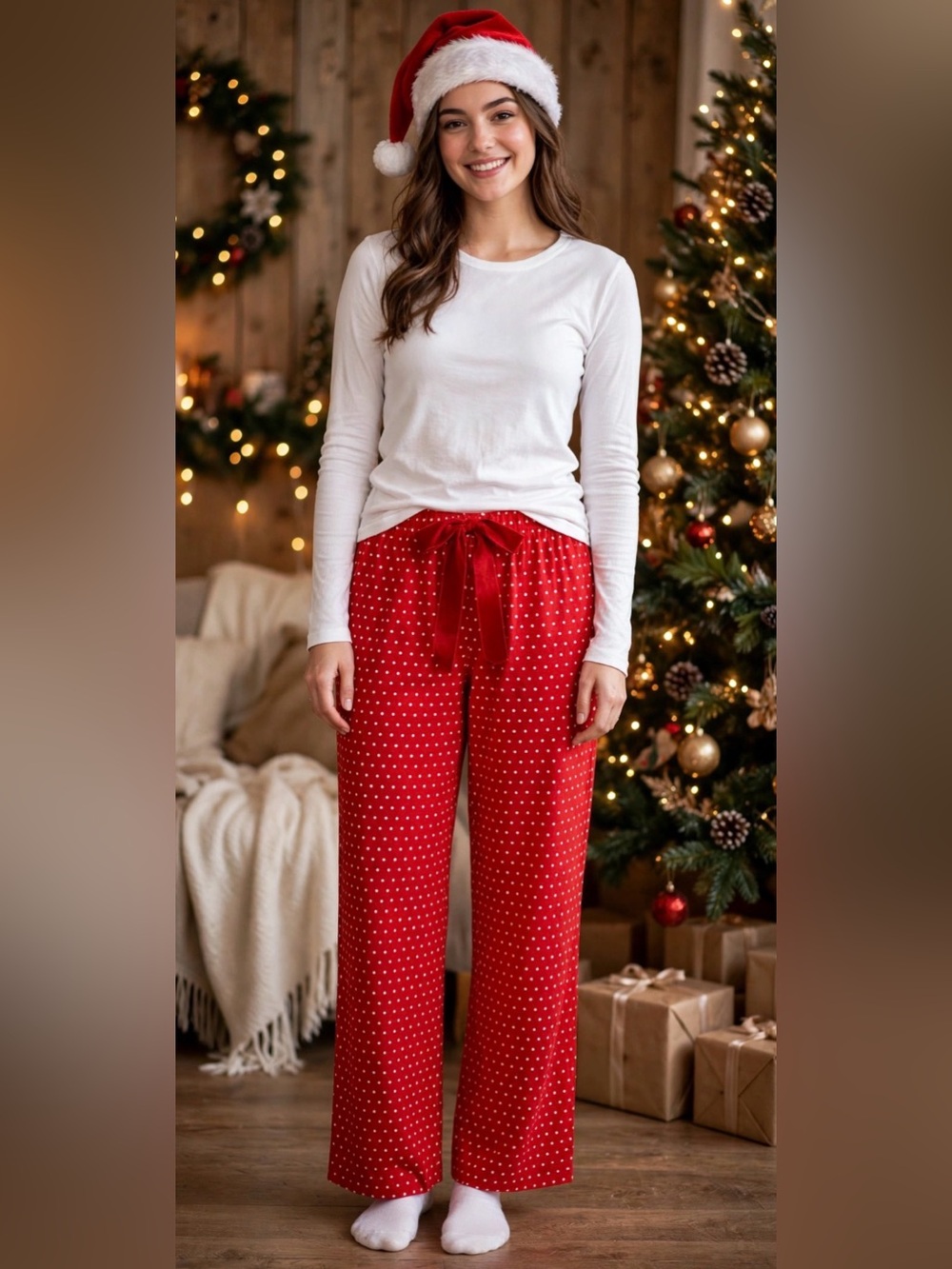 Mexx Women’s Red/ White Polka Dot Pajama Pants BNWT Never Worn (Pants Only)